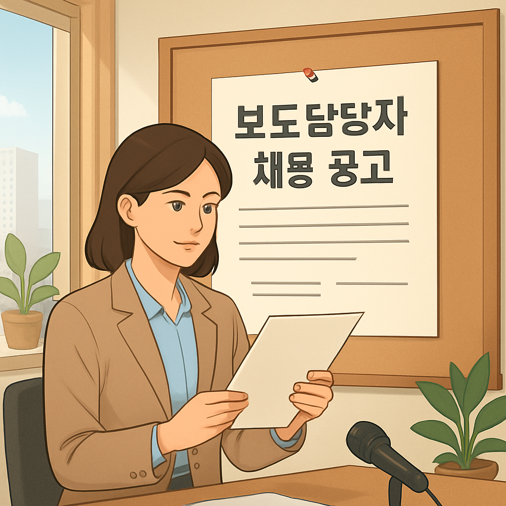보도담당자 채용 공고 이미지