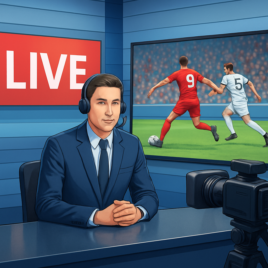 라이브 스포츠 방송 이미지
