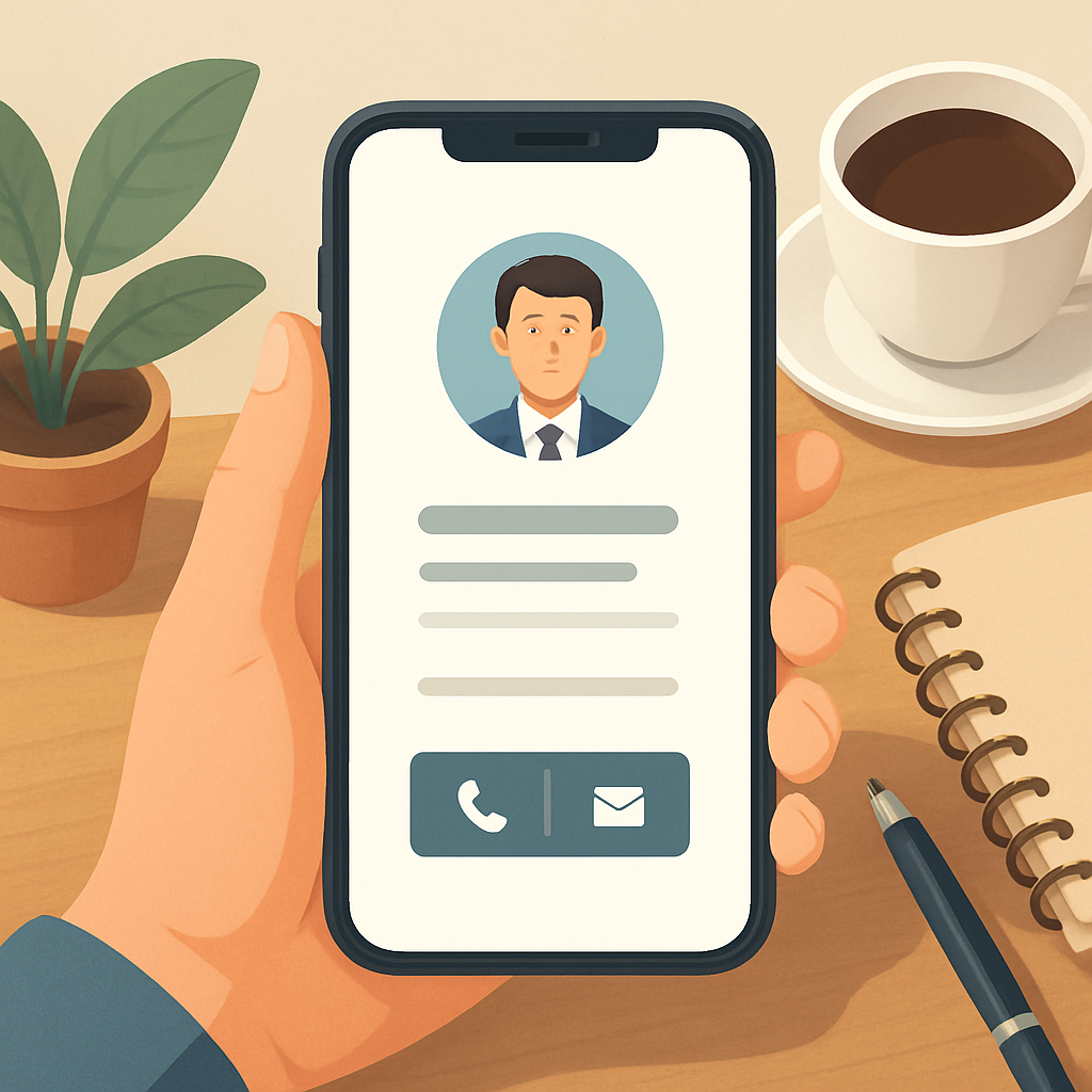 모바일 명함 만들기 이미지