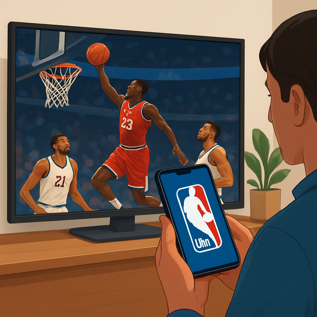 NBA 실시간 중계 채널 및 앱 이용 방법 이미지