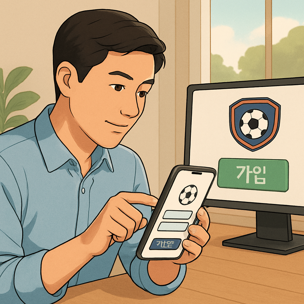 한국에서 인기 있는 축구 커뮤니티 가입 방법 이미지