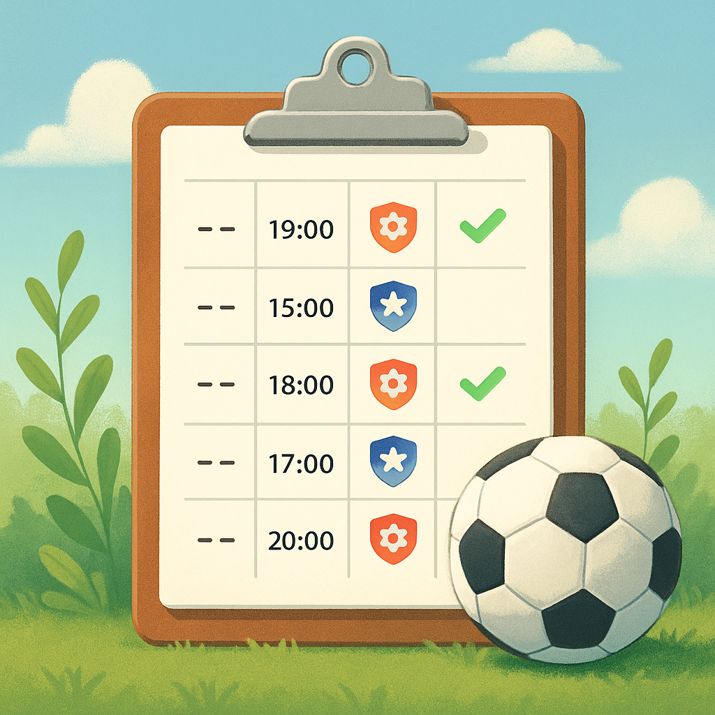 축구 일정표 이미지