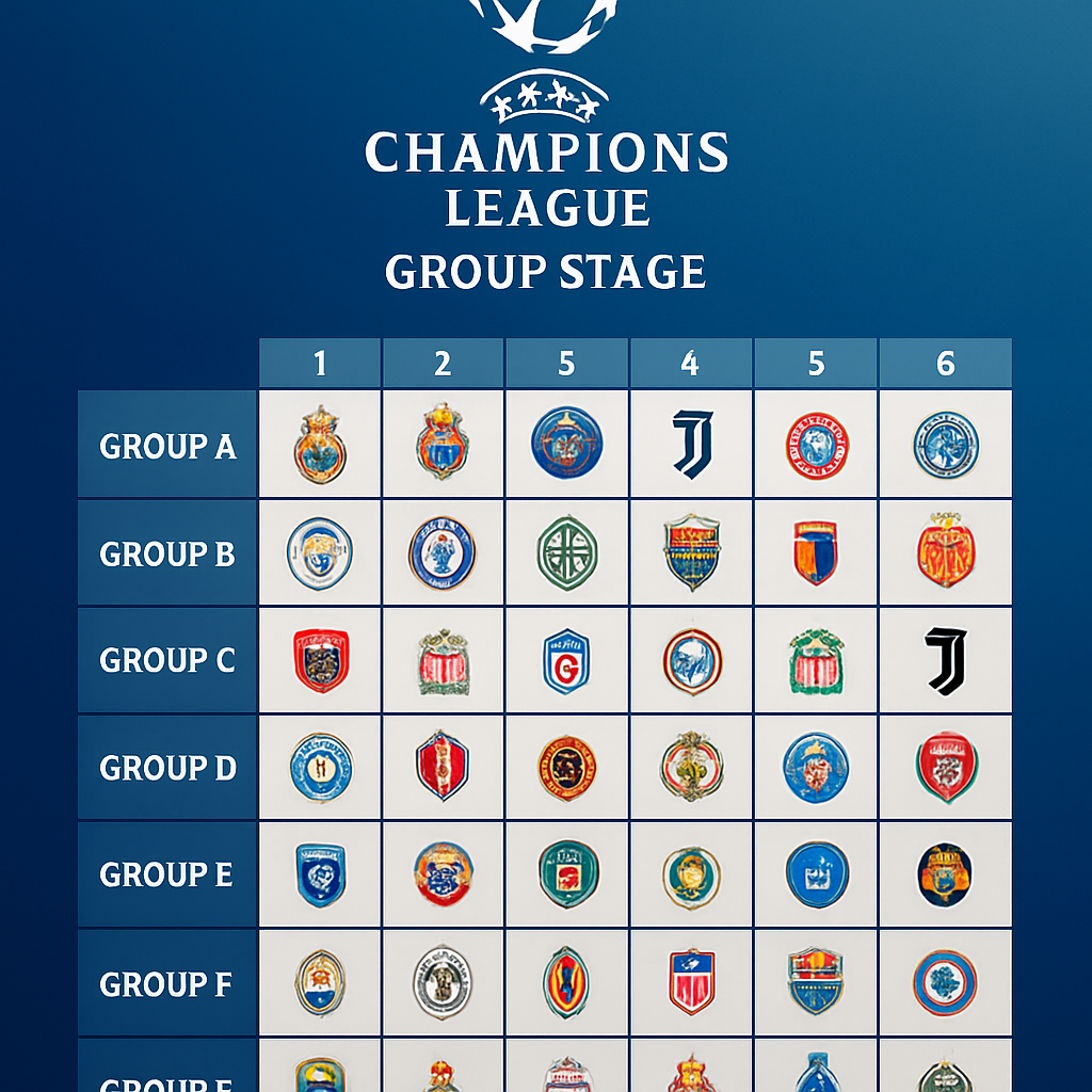 챔피언스리그 조별리그 일정표 2024-2025 이미지