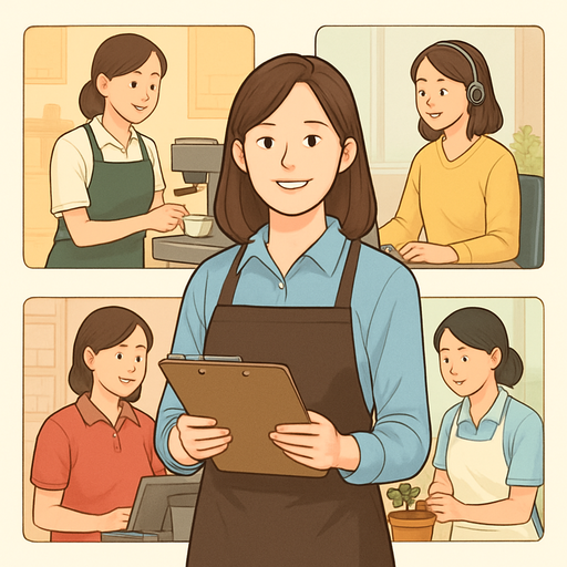 초보도 가능한 여성 알바 분야별 직무 소개 이미지
